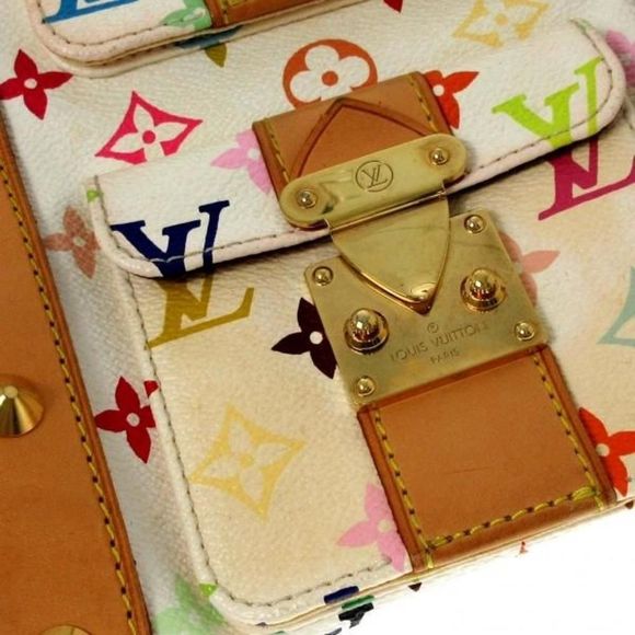 Louis Vuitton Boston Bag Monogram Multicolor Keepall 45 White - Picture 9 of 9